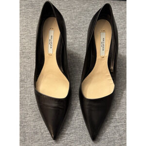 M.M. Lafleur The Ginger Pump Black Kidskin Point Toe SIze Eu 38 Us 7.5(flaw)
